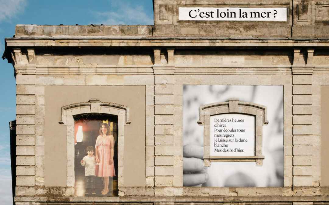 collage poétique avec Nathalie Man sur le mur Son Tay